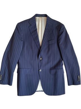 Suitsupply Blazer Mens 36S Navy Wool Pinstripe Regular Fit Coat Jacket